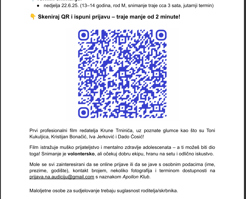 STATIRAJ U FILMU APOLLON KLUB