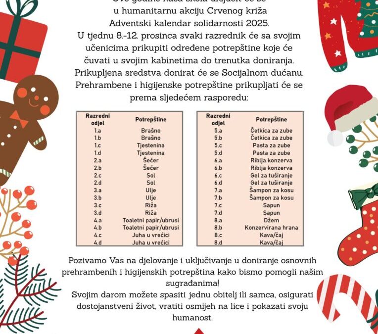 ADVENTSKI KALENDAR SOLIDARNOSTI