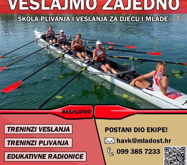 VESLAJMO ZAJEDNO – ŠKOLA PLIVANJA I VESLANJA ZA DJECU I MLADE
